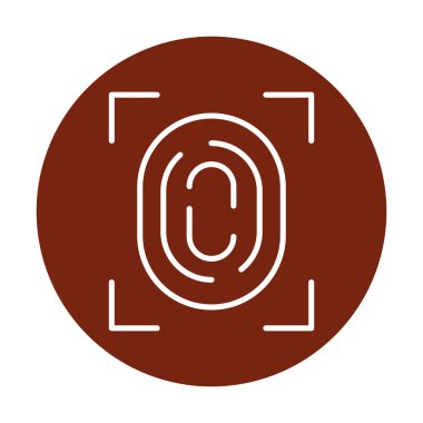 parmak izi ikonu vektör illüstrasyonu