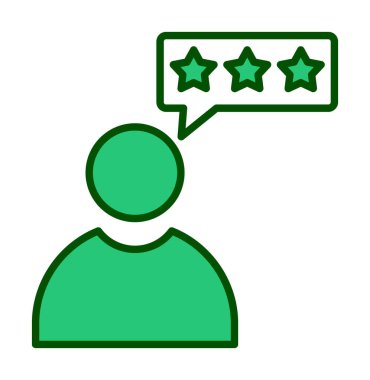 Müşteri İncelemesi, geribildirim ikonu vektör çizimi