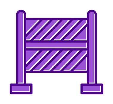 Bariyer. Web simgesi basit illüstrasyon