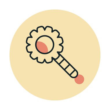 Bebek çıngırak ikon vektörü. İzole edilmiş kontür sembolü gösterimi 