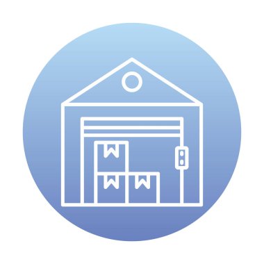 Web için depo vektör simgesinin basit illüstrasyonu