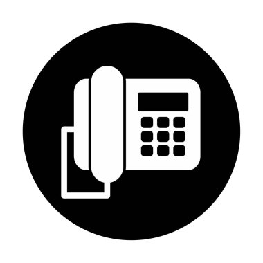 masa telefonu simgesi, vektör illüstrasyonu basit tasarım