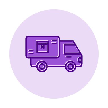 Vektör Tasarımı Teslimat Kamyonu Simgesi Biçimi