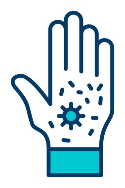 kirli el simgesi, vektör illüstrasyonu