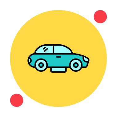 Araba düz simgesi. Vektör çizim 