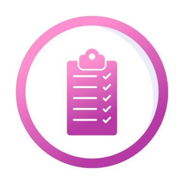 Kontrol listesi vektör simgesi modern basit vektör illüstrasyonu