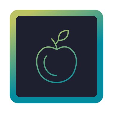 elma web simgesi, vektör çizim  