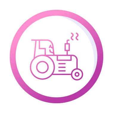 Traktör simgesi web çizimi