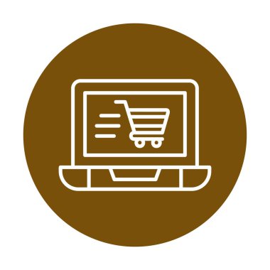 Ekran vektör illüstrasyonunda ticaret simgesi