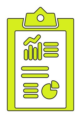 iş raporu simgesi, vektör illüstrasyonu basit tasarım