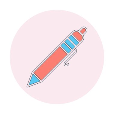 Tükenmez kalem simge vektör çizim 