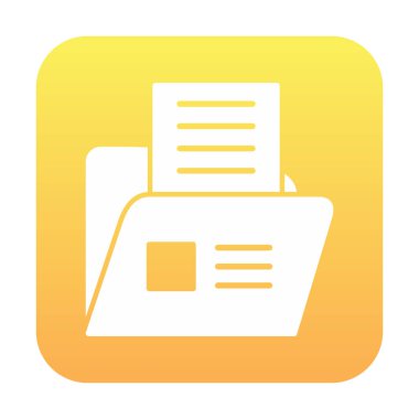 klasör web simgesi, vektör çizim 