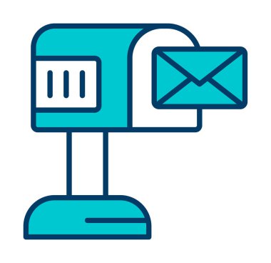 posta kutusu simgesi, vektör illüstrasyonu basit tasarım