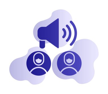 Kamu Tanıtım simgesi vektör illüstrasyonu