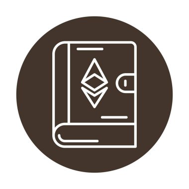 Kitap simgesi, vektör illüstrasyonunda ruhani işaret