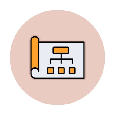 Haftalık İş Planlayıcı Web simgesi, vektör illüstrasyonu 