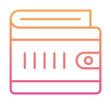 cüzdan vektör simgesi basit illüstrasyon