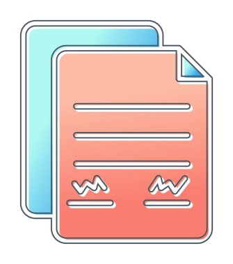 belge web simgesi vektör illüstrasyonu 