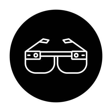 Akıllı Gözlük simgesi vektör çizimi