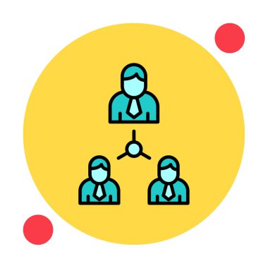 Basit düz yönetim simgesi vektör illüstrasyonu  