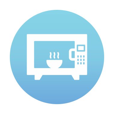 mikrodalga fırın ağı basit simge illüstrasyonu