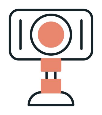 Web kamera simge vektör çizim
