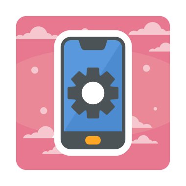 Mobil Ayar Simge vektör çizimi