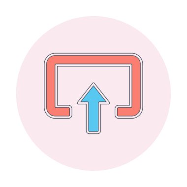 Girdi düz vektör simgesi