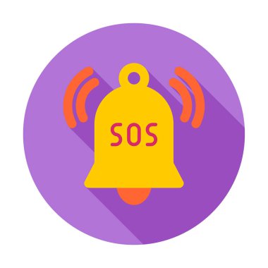 Yani acil durum simgesi vektör illüstrasyonu