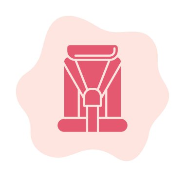 Araba Koltuğu bebek simgesinin vektör illüstrasyonu