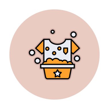 Çamaşır, tişört ikonu, vektör illüstrasyonu