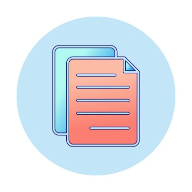 belge düz simgesi, vektör illüstrasyonu 