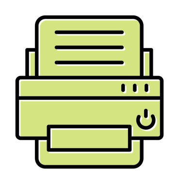 yazıcı simgesi web basit illüstrasyon