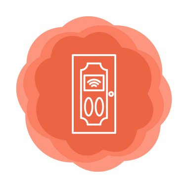 Akıllı Kapı simgesi vektör çizimi