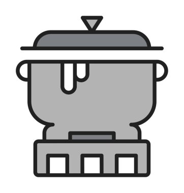 pişirme tencere vektör çizim