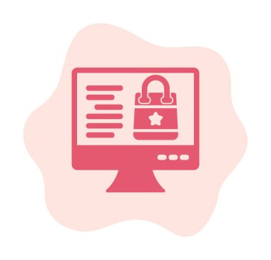 Ekran vektör illüstrasyonunda ticaret simgesi