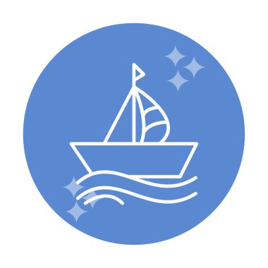 tekne ikonu vektör çizimi tasarımı 