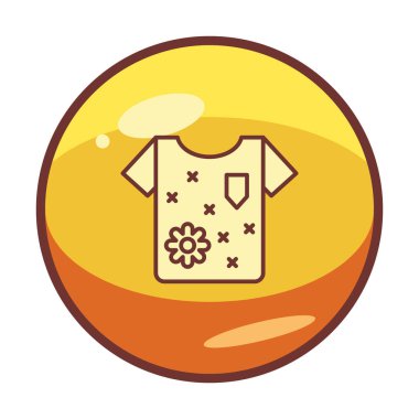 Giysi simgesi, tişört, vektör illüstrasyonu