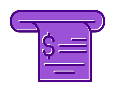 fatura simgesi, vektör illüstrasyonu basit tasarım