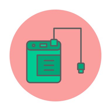 harici sabit disk simgesi, vektör illüstrasyonu basit tasarım