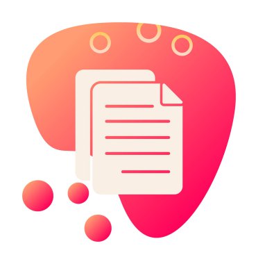 belge düz simgesi, vektör illüstrasyonu 