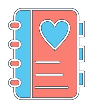 not defteri simgesi, vektör illüstrasyonu 