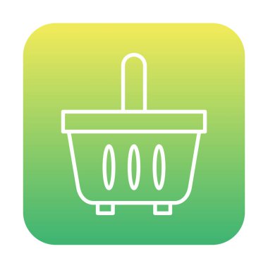 Alışveriş sepeti ikonu vektör illüstrasyonu          