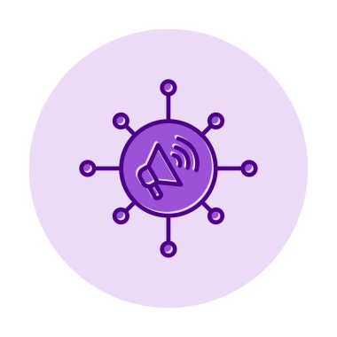 Viral Pazarlama web simgesi vektör illüstrasyonu