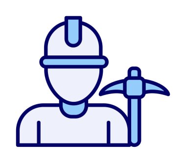 Madenci simgesi vektör illüstrasyonu