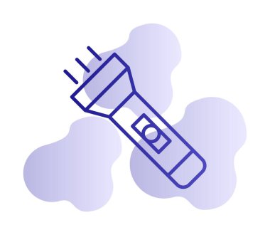 Seyahat fenerinin düz simgesi. Renkli vektör çizimi