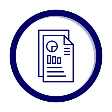 iş raporu simgesi, vektör illüstrasyonu basit tasarım