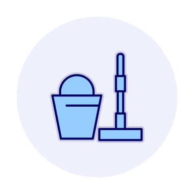 kova ve paspas simgeleri vektör illüstrasyonuName