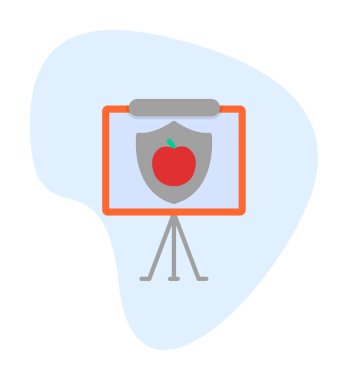 Beyaz arkaplanda besin sunum vektörü illüstrasyonu