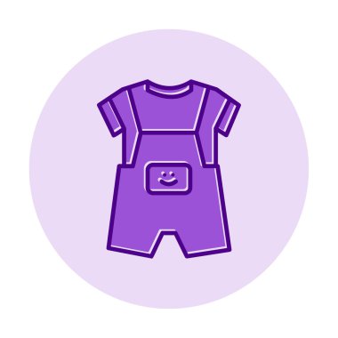 bebek bezi ikonu vektörü beyaz arkaplanda izole edildi Web ve mobil uygulama tasarımı için, Dungarees logo kavramı 